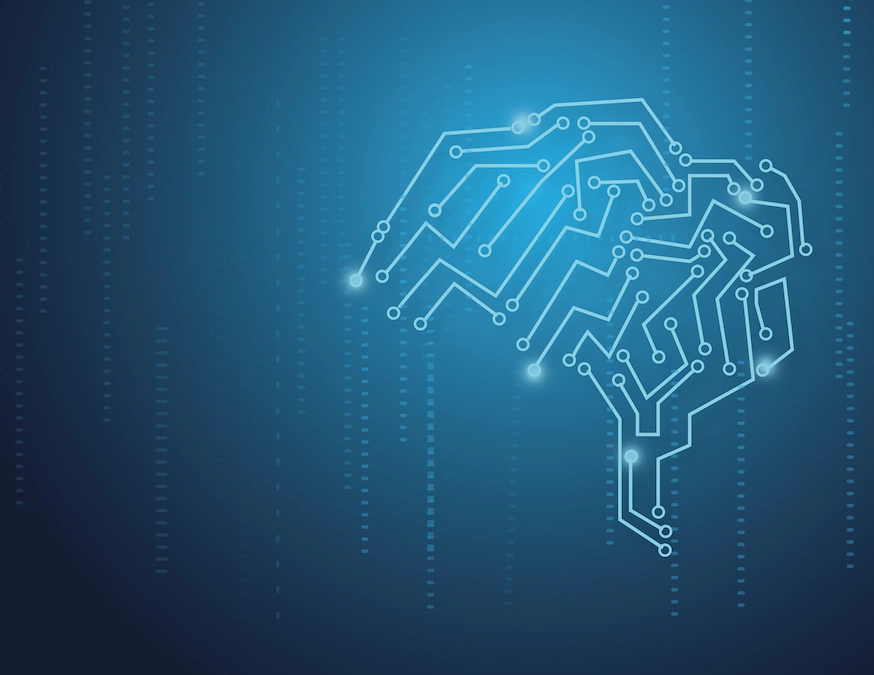 Ai technology brain background digital transformation concept