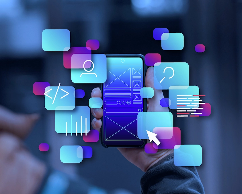 smartphone with user interface concept