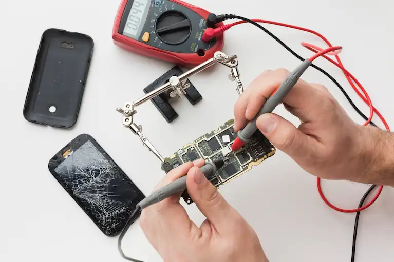 Testing of mobile at factory